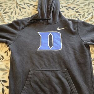 Nike Black Hoodie with Blue Duke D Logo